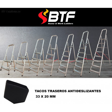 Repuesto: Par de tacos Traseros para Escaleras Domesticas BTF de 2 al 8  peldaños