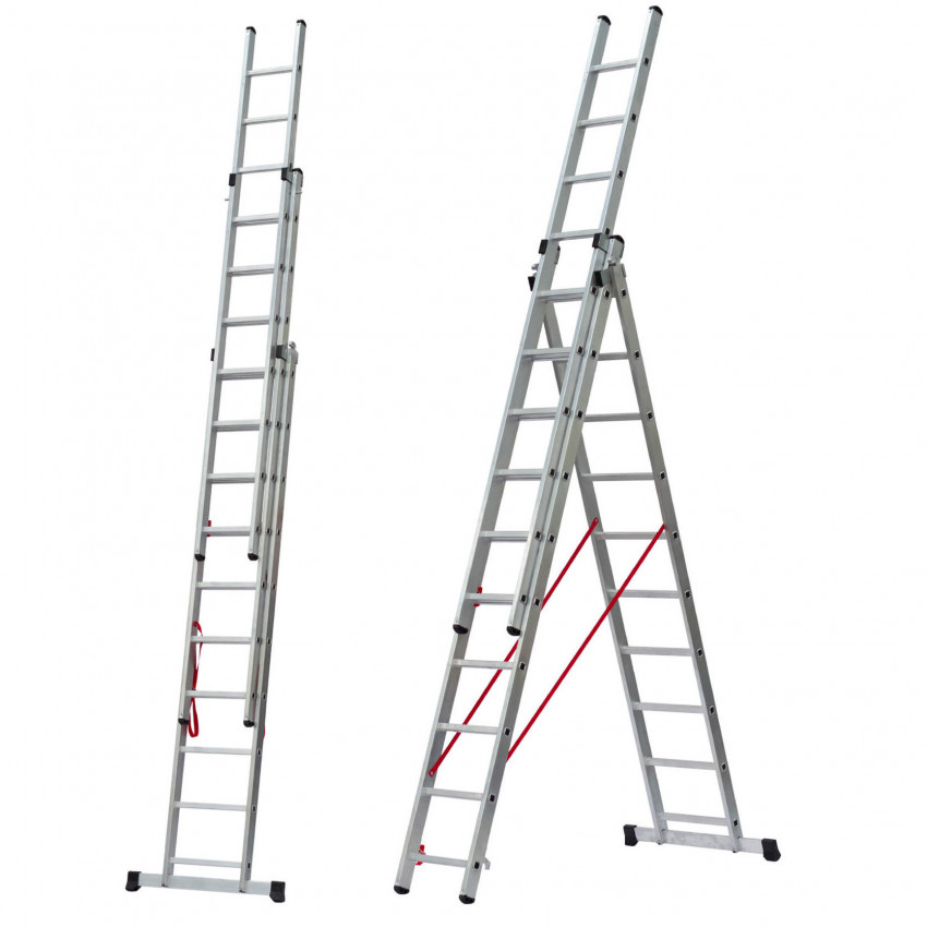 Aluminium 3 Section Transformable Ladder